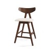 Christopher Knight Home Set of 2 Stocker Upholstered Counter Height Barstools Light Beige/Walnut - 4 of 4