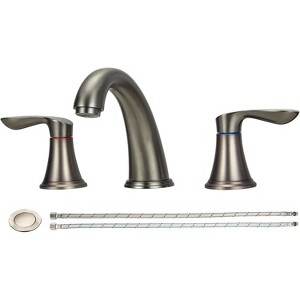 Coucheta 8" Widespread Bathroom Faucet - for 3-Hole Sink with Pop-Up Drain & Supply Lines, Available in Multiple Finishes & Pack Options - 1 of 4