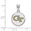 Black Bow Jewelry Sterling Silver Georgia Tech Yellow Jackets NCAA Medium Pendant - 2 of 3
