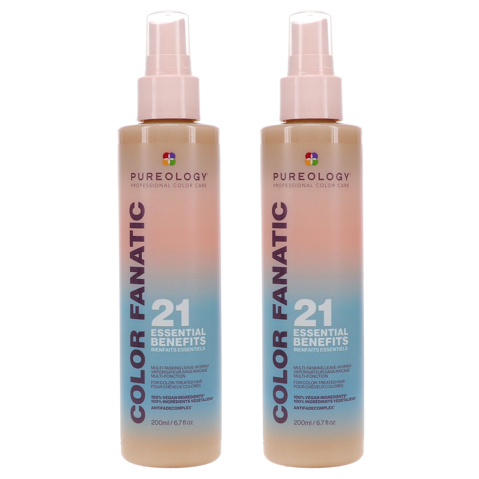 Pureology Color Fanatic 21 Essential Benefits Multi-Tasking Leave-In Spray 6.7 oz 2 Pack