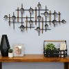 39.37" x 23.62" Metal and Wood Wall Sculpture Gunmetal - Stratton Home Décor: Contemporary Geometric Art - 4 of 4