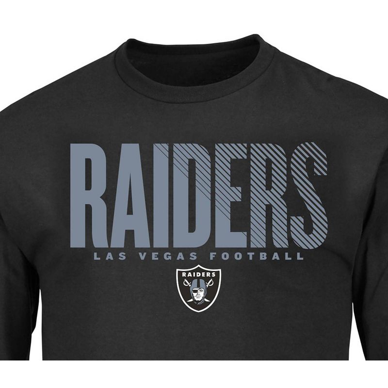 NFL Las Vegas Raiders Black Long Sleeve Core Big &#38; Tall T-Shirt, 3 of 4
