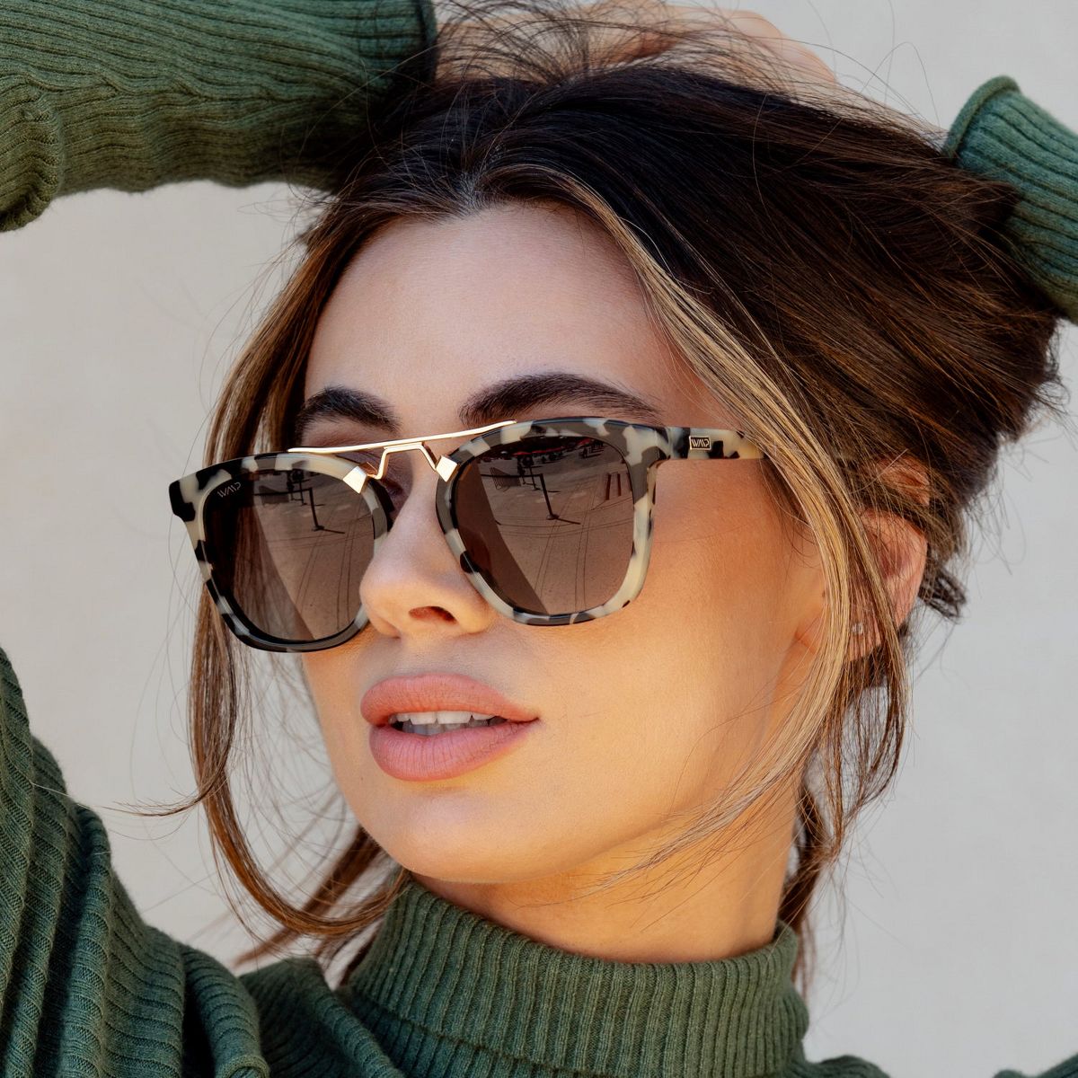 WMP Eyewear Square Vintage Polarized Sunglasses - thumbnail 4