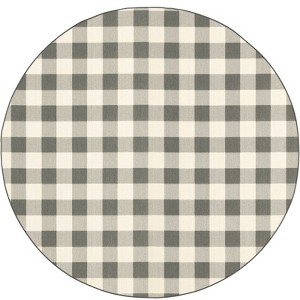 Oriental Weavers Marina 2598W Grey/ Ivory Indoor/Outdoor Area Rug - 7'10" Round - 1 of 4
