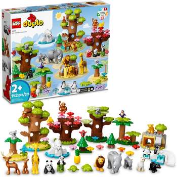 LEGO 10973 Duplo Animaux Sauvages d'Amérique du Sud: Jouet d'Exploration  Naturelle pour Enfants Dès 2 Ans, avec Figurines de Crocodile, Singes