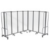 Hampden Furnishings Otis Collection Portable 7 Transparent Panel Room Divider Gray - image 3 of 4