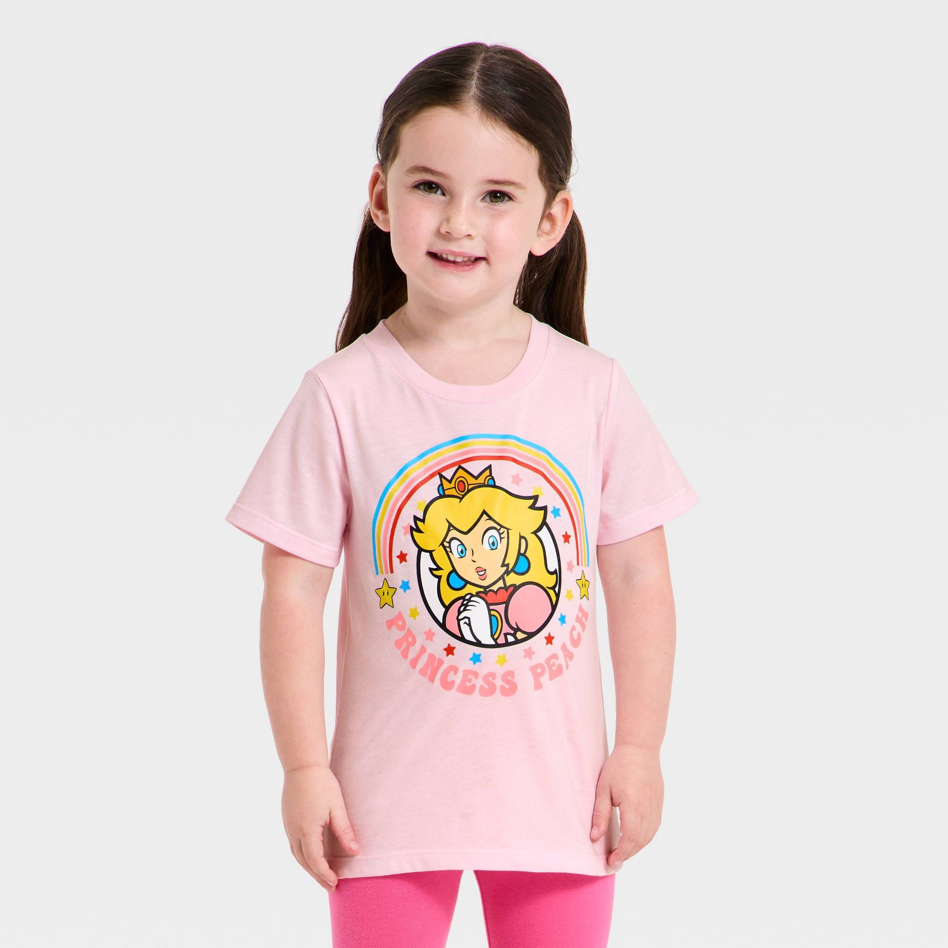 Toddler Girls' Nintendo Super Mario Princess Peach T-Shirt - Pink