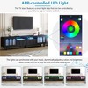 CAVINAS Modern TV Stand with Light Strip for TVs Up to 80" Entertainment Center with Wood Legs and Storage - 4 of 4