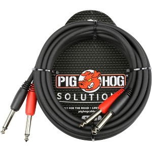 Pig Hog Dual 1/4" - 1/4" TS Cable 10 ft. - 1 of 1