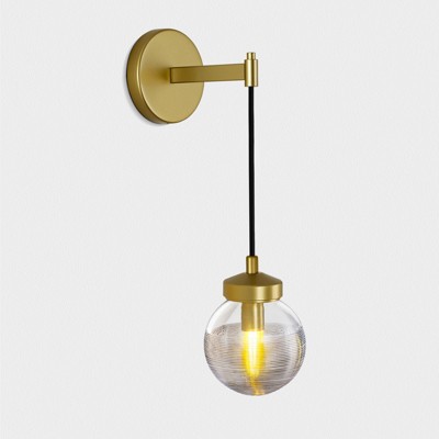 CityFurn 1-Light Modern Globe Glass Wall Sconce Bathroom Vanity Lights
