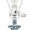 Regency Hill Tanya Country Cottage Table Lamps 26 1/2" High Set of 2 Blue Wash Black Faux Silk Drum Shade for Bedroom Living Room Bedside Nightstand - 3 of 4