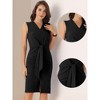 INSPIRE CHIC Women's Sleeveless Tie Waist Slit Hem Bodycon Work Business Outfits Summer Midi Dresses - 2 of 4