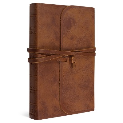 ESV Thinline Bible (Flap with Strap) - by  Esv Bibles (Leather Bound)