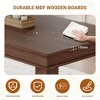 71 Inch Dining Table for 6 to 8,Wood Rustic Kitchen Table w/Eadge Trim,Large Rectangular Dinner Table for Dining Room,Home Office, Living Room,Brown - 4 of 4