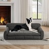 Sapphtopaz Cute Dog Bed for Dogs with Backrest&Armrests Comfy Dog Sofa with Durable Short Leg Soft Dog Couch for Pet - 3 of 4