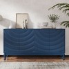 Wavy Door 4-Door Sideboard Cabinet with Arched Groove Panels and Adjustable Shelves for Entryway or Living Room-The Pop Home - 2 of 4