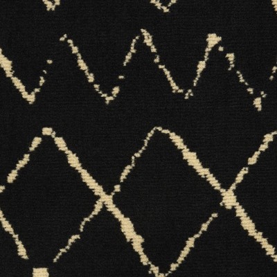 Black and Cream Moroccan Diamond 6' x 9' Area Rug