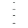 VidaXL 4-Tier Telescopic Shower Corner Shelf Silver Aluminum - 3 of 4