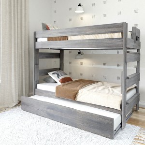Plank+Beam Solid Wood Farmhouse Twin over Twin Bunk Bed Bed with Trundle - 1 of 4