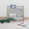 3 Sprouts Recycled Fabric Kids Bookcase, Toddler Bookshelf - Checkerboard Green - 3 of 4