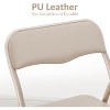 Children's folding table and chair set, one table and two chairs, with PU cushions, easy to place, suitable for children to eat, read and play - 3 of 4