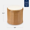Best Choice Products Round Wicker Ottoman, Multipurpose Furniture w/ Removable Cushion, Steel Frame - 2 of 4