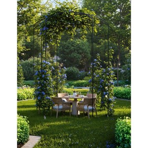 8.8ft Birdcage Garden Arch,Pergola Pavilion for Climbing Plants Outdoor,Metal Wedding Arches for Ceremony Party,Garden Arbor for Patio,Backyard - 1 of 4