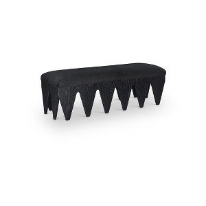 Meridian Furniture,Altair Velour Fur Fabric Bench - 1 of 4