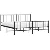 vidaXL Metal Bed Frame with Headboard and Footboard Black 76 in.x79.9 in. King - 3 of 4