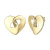 Guili 14K Gold Plated with Cubic Zirconia Abstract Flower Stud Earrings Featuring Artistic Design for Elegant Modern Jewelry Lovers - 2 of 2