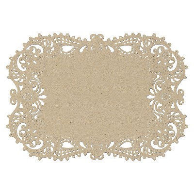  Wedding Filigree Cut Table Placemats - Brown 