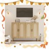 Garvee Sideboard Buffet Cabinet with 4 Rattan Doors ¨C Multifunctional Storage for Dining Room, Kitchen - 2 of 4