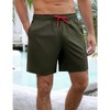 Men's Swim Trunks Quick Dry Swim Shorts with 4 Pockets for Men Army Green S - 3 of 4