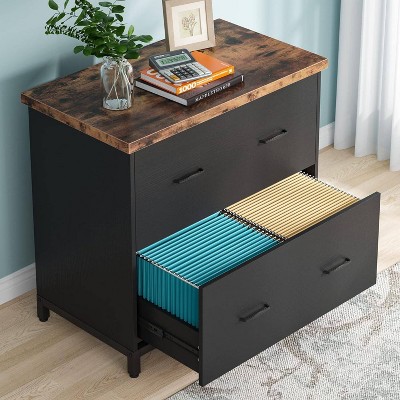 LITTLE TREE File Cabinet Black/Rustic Brown