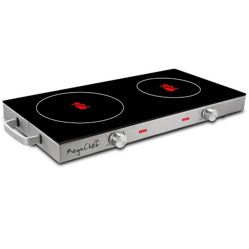 Megachef Infrared Ceramic Double Cooktop - Silver : Target