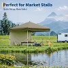 10x10 Pop Up Canopy with 1-Sidewall, Outdoor Tent with Portable Roller Bag - 3 Adjustable Height, 4 Weight Bags for Garden, Sports, Beach - 3 of 4