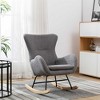 NicBex Teddy Upholstered Accent Chair with High Backrest and Armrests,Modern Upholstered Rocking Chair for Living Room - 2 of 4