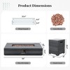 42/56 inch Outdoor Magnesium Oxide Fire Pit Table Propane with Tank Cover and Wind Guard - 3 of 4