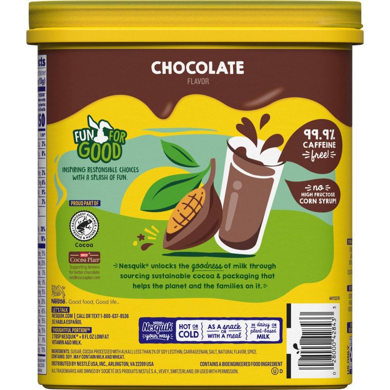 Nestle Nesquik Chocolate Flavor Powder - 20.1oz, 3 of 8