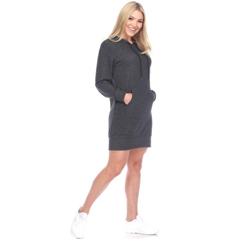 Women's Hoodie Sweatshirt Dress Charcoal Medium - White Mark : Target