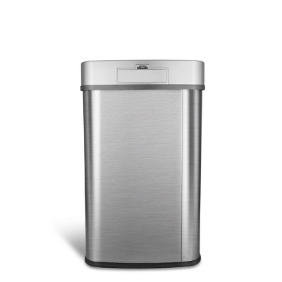13 Gallon Silver Stainless Steel Touchless Motion Sensor Trash Can