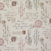 Red French Postale Reversible Chair Pad (Set Of 2) (16"X15.5") - Pillow Perfect: Weather-Resistant Polyester, Removable Cover - 2 of 2