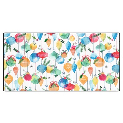 Ninola Design Christmas Baubles ords Desk Mat -Deny Designs