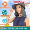 SUN CUBE Womens Sun Hat Neck Flap Cover, UV Protection Wide Brim Fishing Hiking Hat, Ponytail Foldable Summer Beach Outdoor - 2 of 4