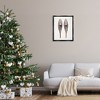 Stupell Industries Minimal Winter Snow Shoes Black Framed Floater Canvas Wall Art - 2 of 4