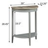 ChicFurnit Console Tables Accent Table Side Table End Table Half Moon Entry Console Table for Living Room, Beige, 26.5"*13.5"*28.5" - 4 of 4