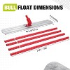 Magnesium Concrete Bull Float, Heavy Duty Cement Finishing Tool with Adjustable Bracket and Portable Carrying Box, Ideal for Smoothing - 2 of 4