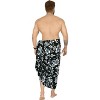 LA LEELA Men's Sarong Bath Trunk Pareo Aloha One Size Midnight All Over Floral - 3 of 3