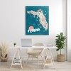 Stupell Industries Florida Sunny State Retro Vacation Tourism Vivid Map Canvas Wall Art - 2 of 4