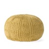PAGED Modern 20 x 20 Inch Round Pouf with Diamond Texture, Knitted Cotton Bean Bag Chair for Living Room, Bedroom, Dorm, No Assembly - 4 of 4